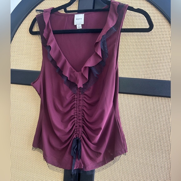 Mauve Ruffled Blouse - Picture 3 of 4